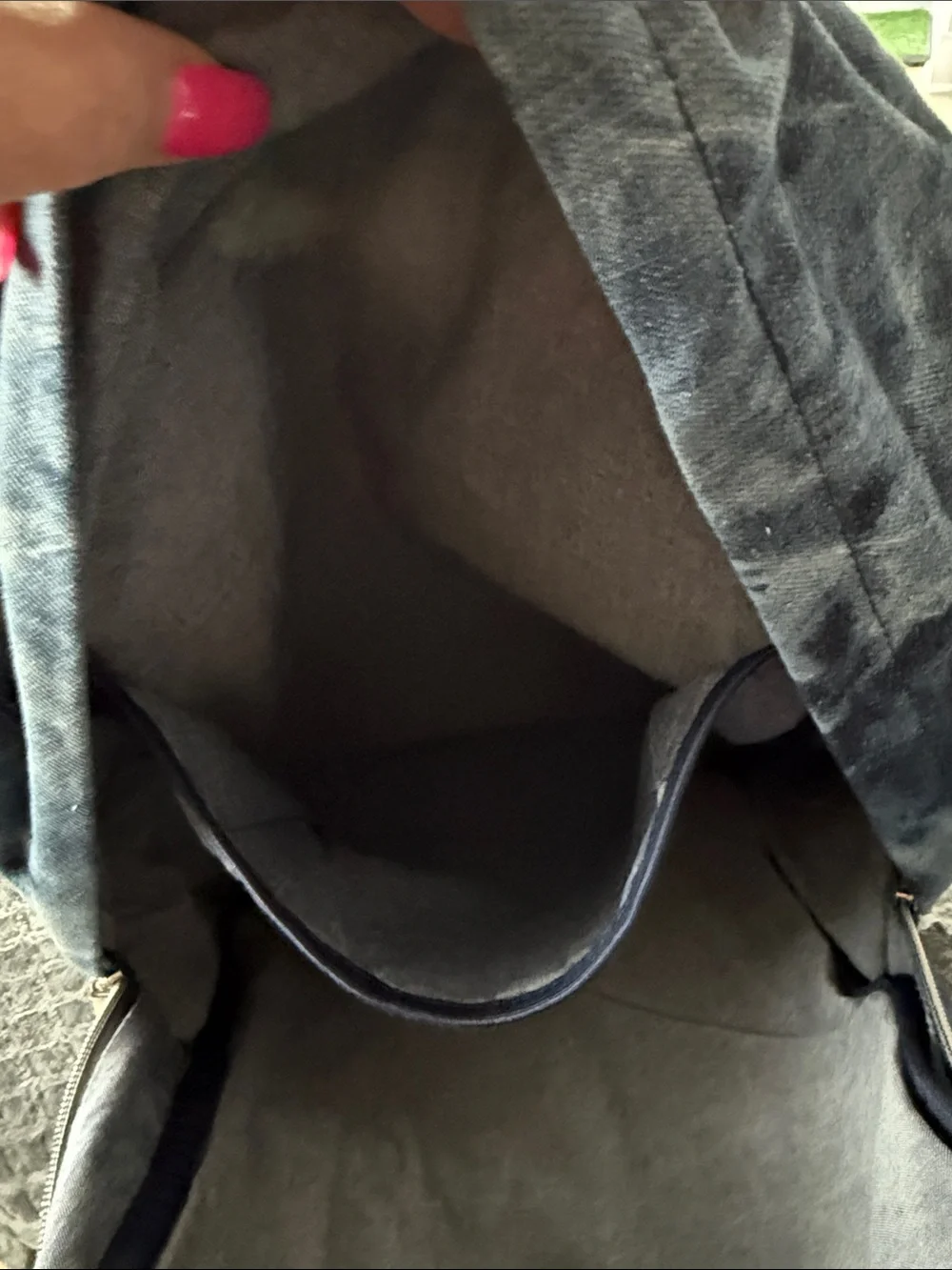 True Religion Denim Backpack with Tan Suede Base
